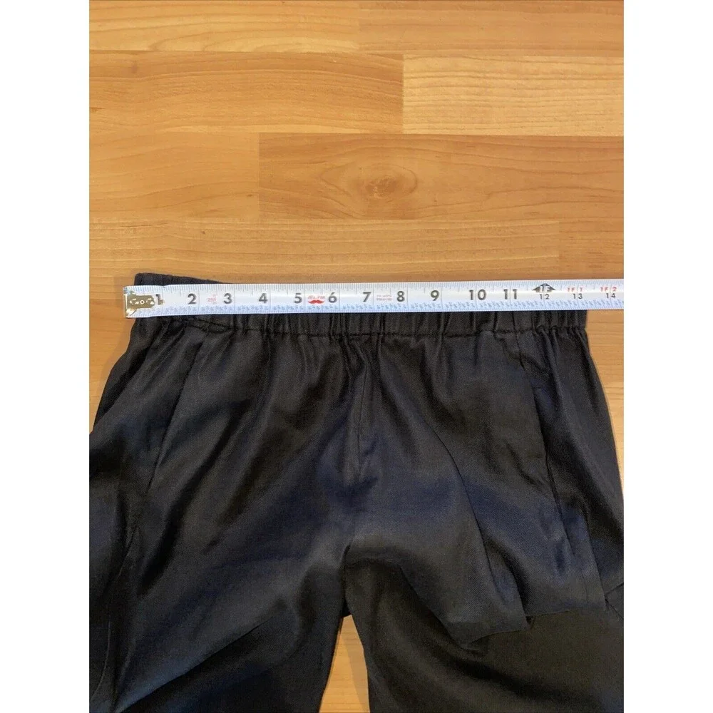 Babaton Black Dexter Pants Elastic Waist Linen Blend Slim Ankle Pants Size Small